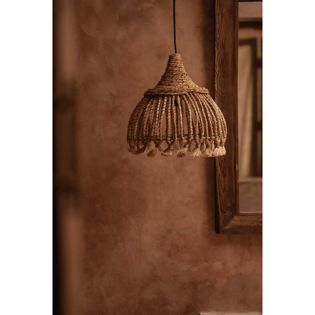 The Abaca Tassel Pendant - Natural - S