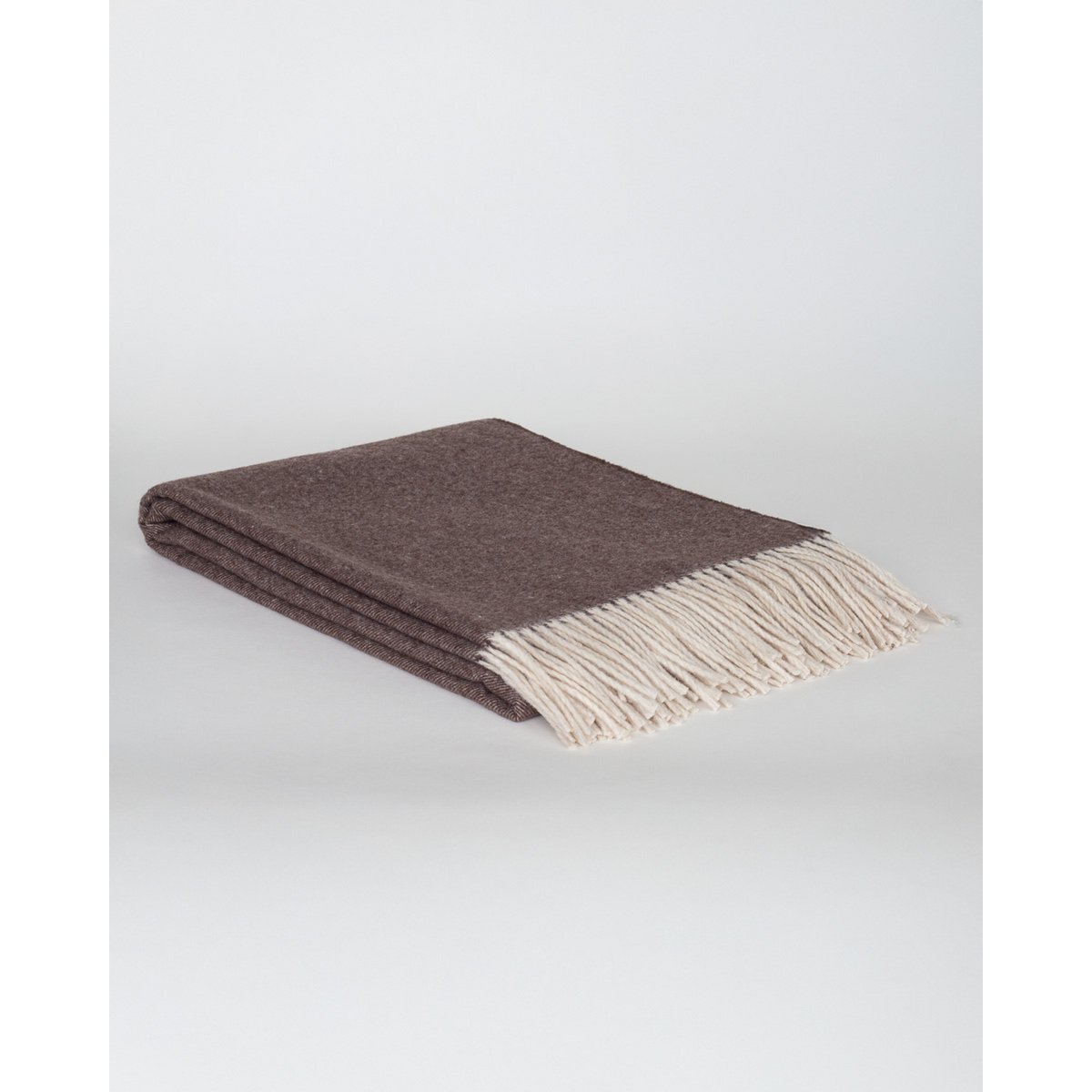 Merino/cashmere Throw Blanket TIBET brown