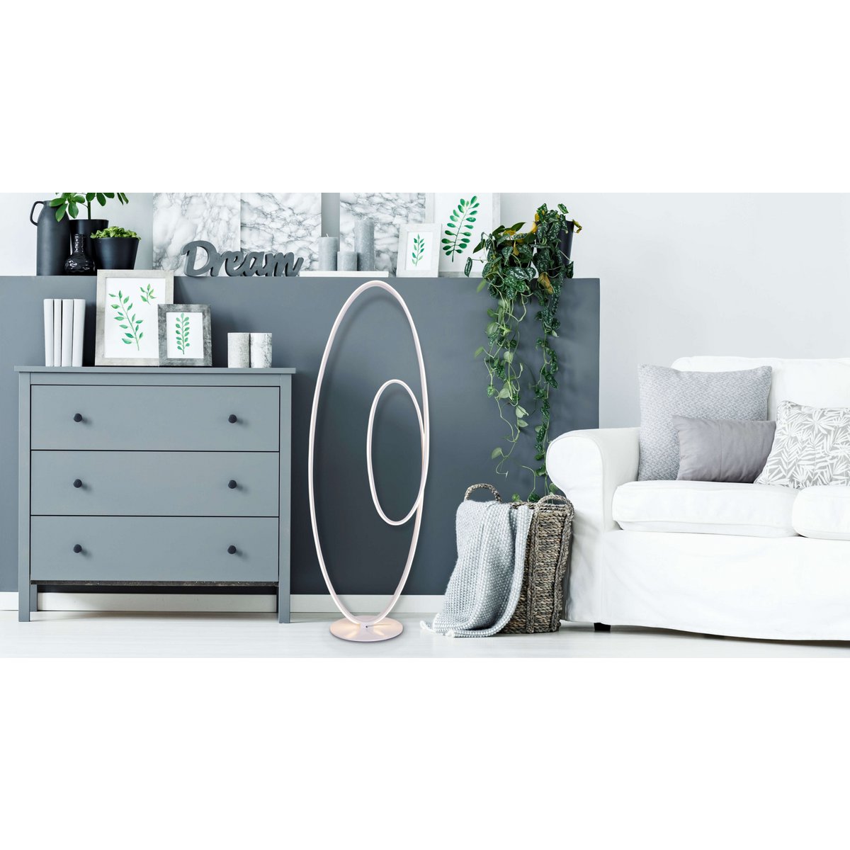 LED floor lamp h: 120cm white "Odrive"