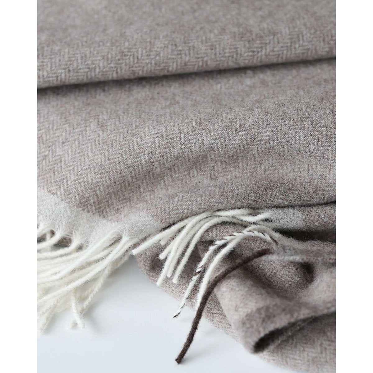 Merino/cashmere Throw Blanket MILANO - brown