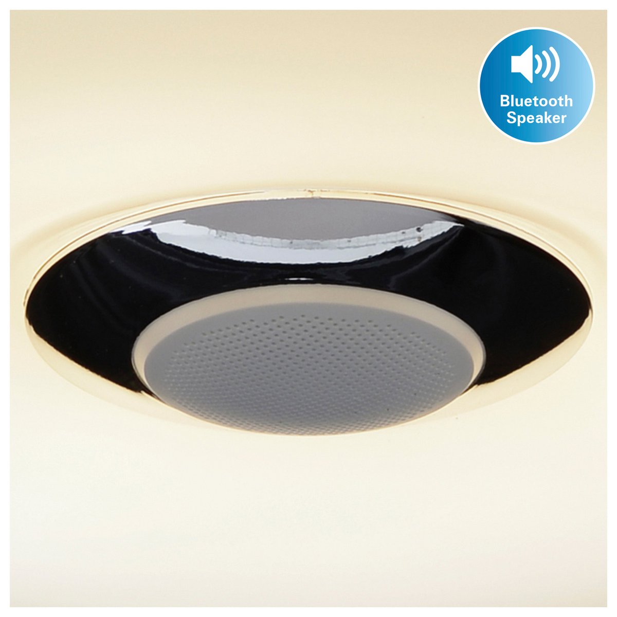 LED ceiling light "Nashville" Ø 40cm, many functions, made of metal and plastic, white, with integrated LEDs, lighting for living rooms, hallway or office