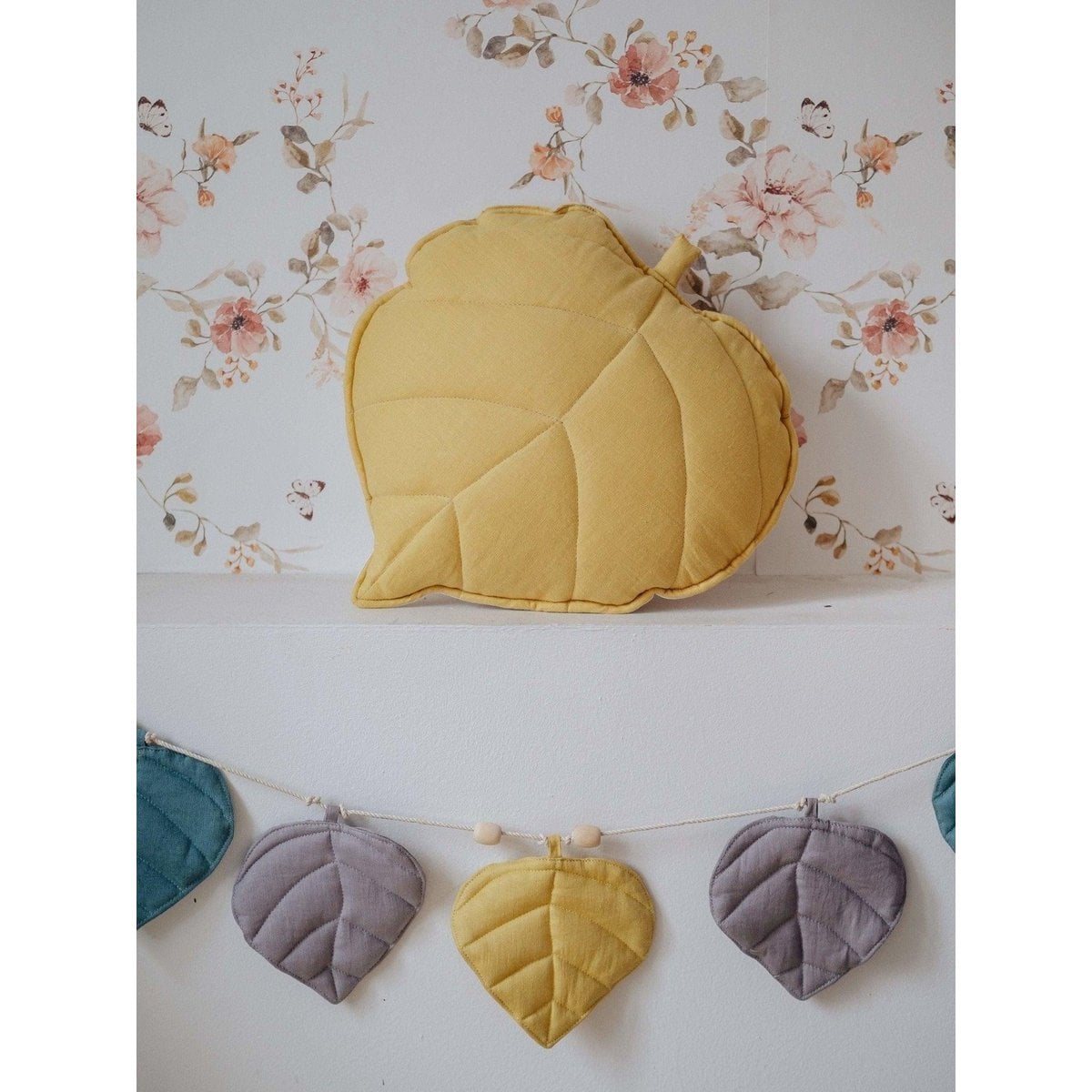 “Honey” Linen Leaf Pillow