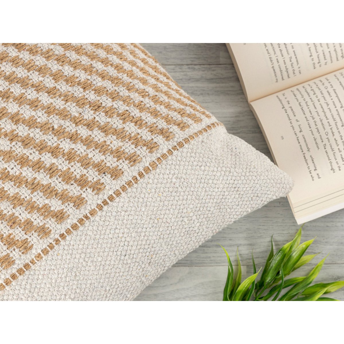 Sofak beads 40x40cm set 2 decorative pillows decorative pillows cotton and jute nature