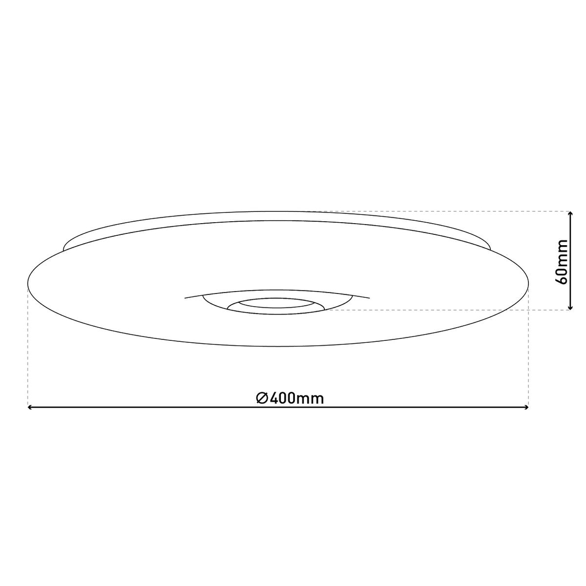 LED ceiling light "Nashville" Ø 40cm, many functions, made of metal and plastic, white, with integrated LEDs, lighting for living rooms, hallway or office