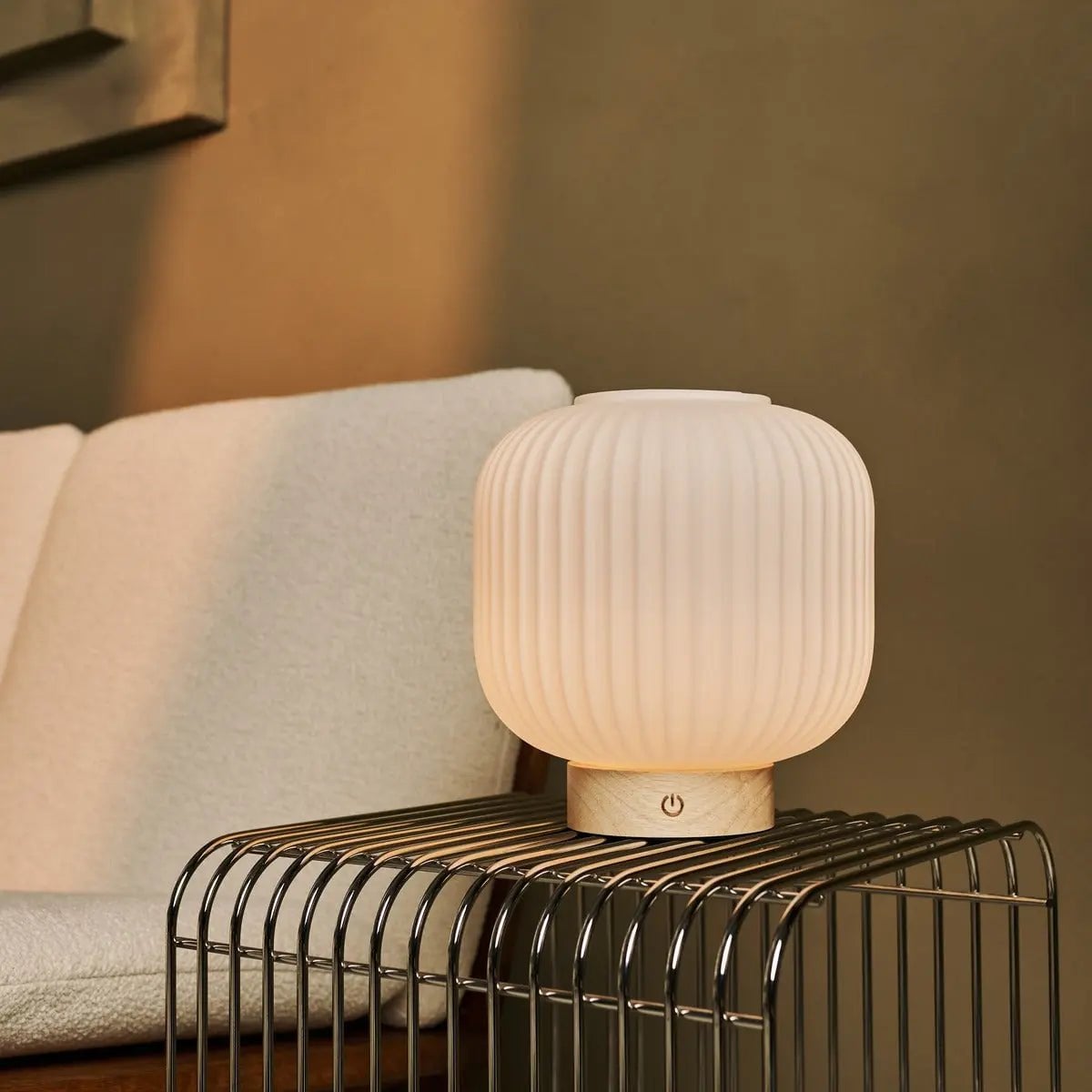 Lyla Light Brown Unique Rechargeable Lamp
