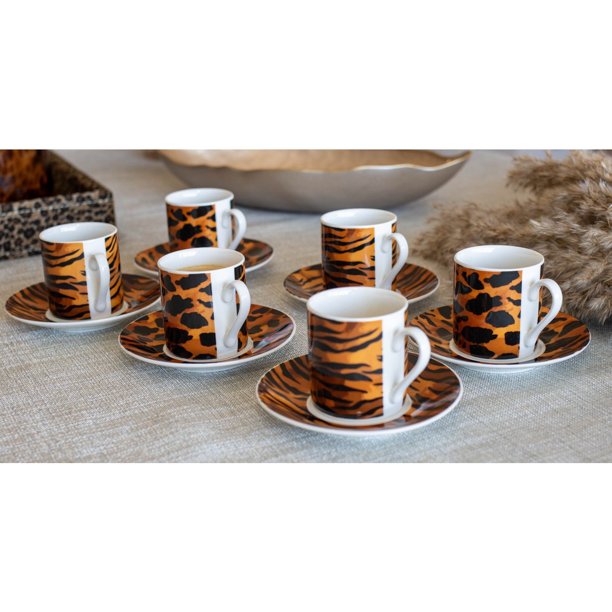 Safarikaffekoppar - Parti om 6