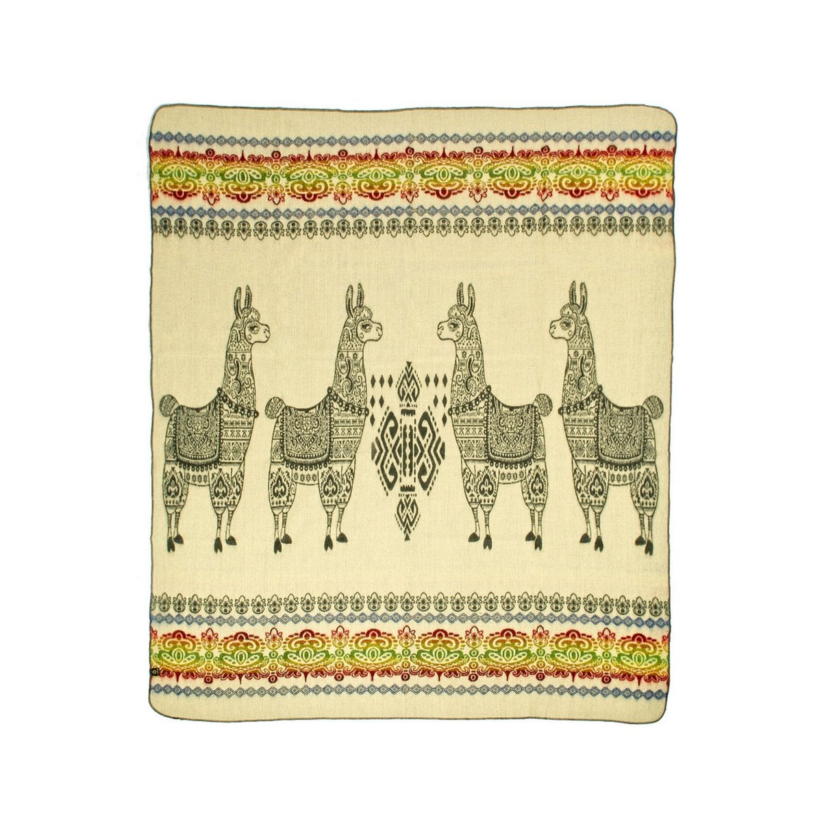 Ecuadorian alpaca blanket | native blanket | Alpaca Grey