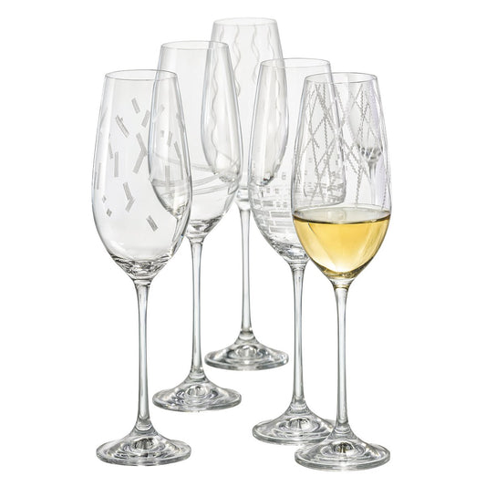 Set of 6 tempo champagne flutes