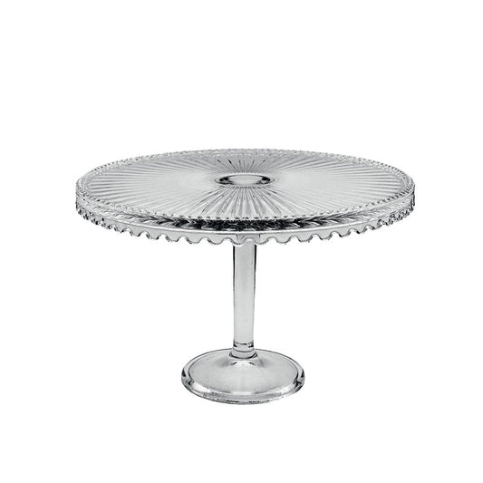 Kakfat på fot i glas stor modell 32x32x21cm