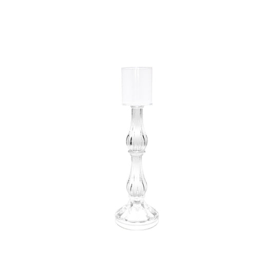 Mellan transparent ljusstake modell H31cm