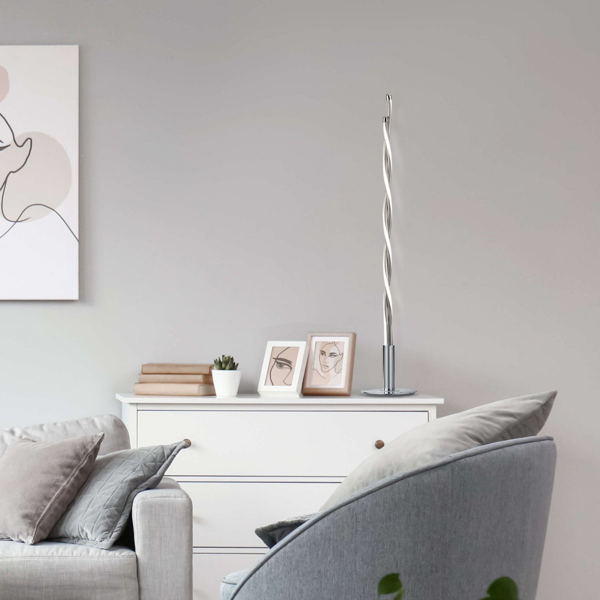 LED-bordslampa h: 85cm "Twist"