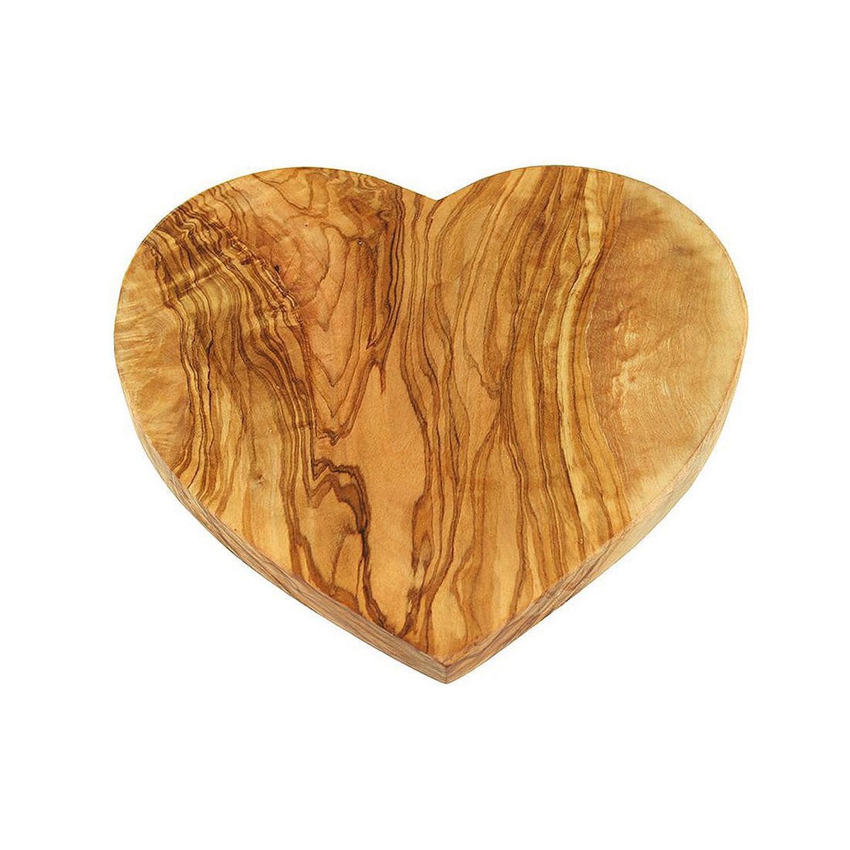 Heart-shaped breakfast board, small olive wood