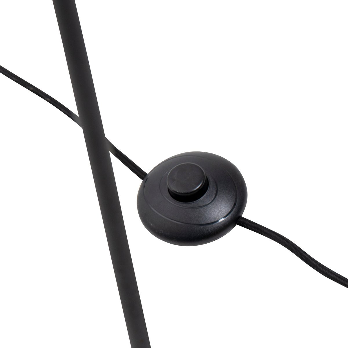 Staplingsbar lampa "Stelo", modern golvlampa av svart metall och rökt glas, E27-sockel, 128,5 cm hög, för matsal, vardagsrum, hall eller kontor,