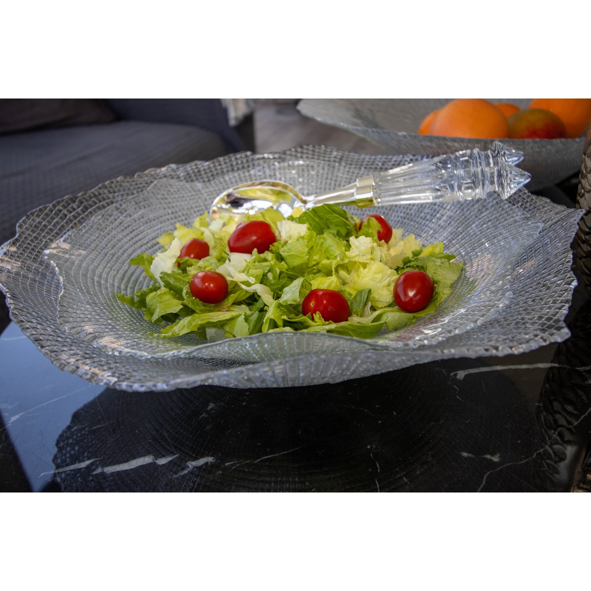 Transparent wave cut 36cm