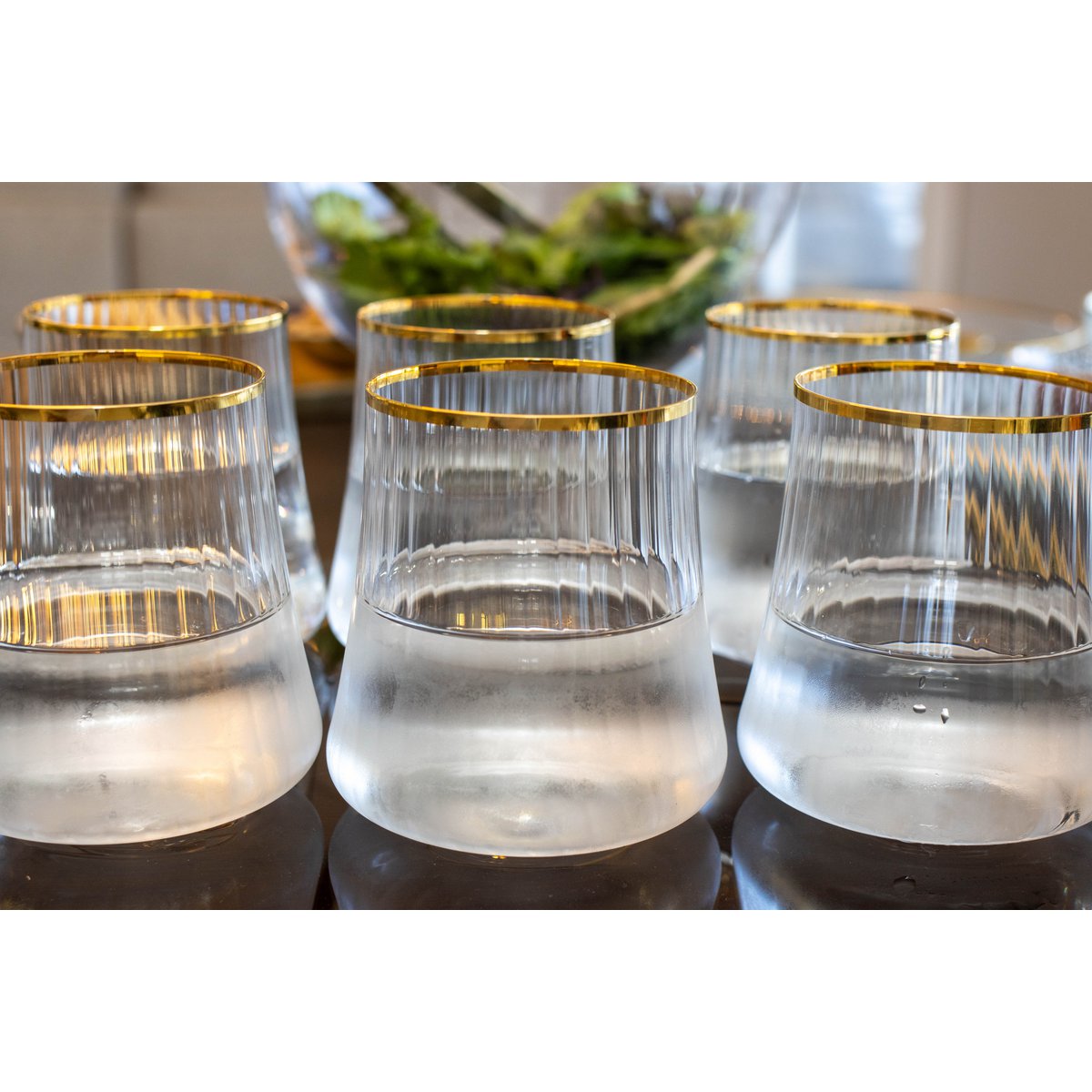 350 ml glas med guldkant – 6-pack
