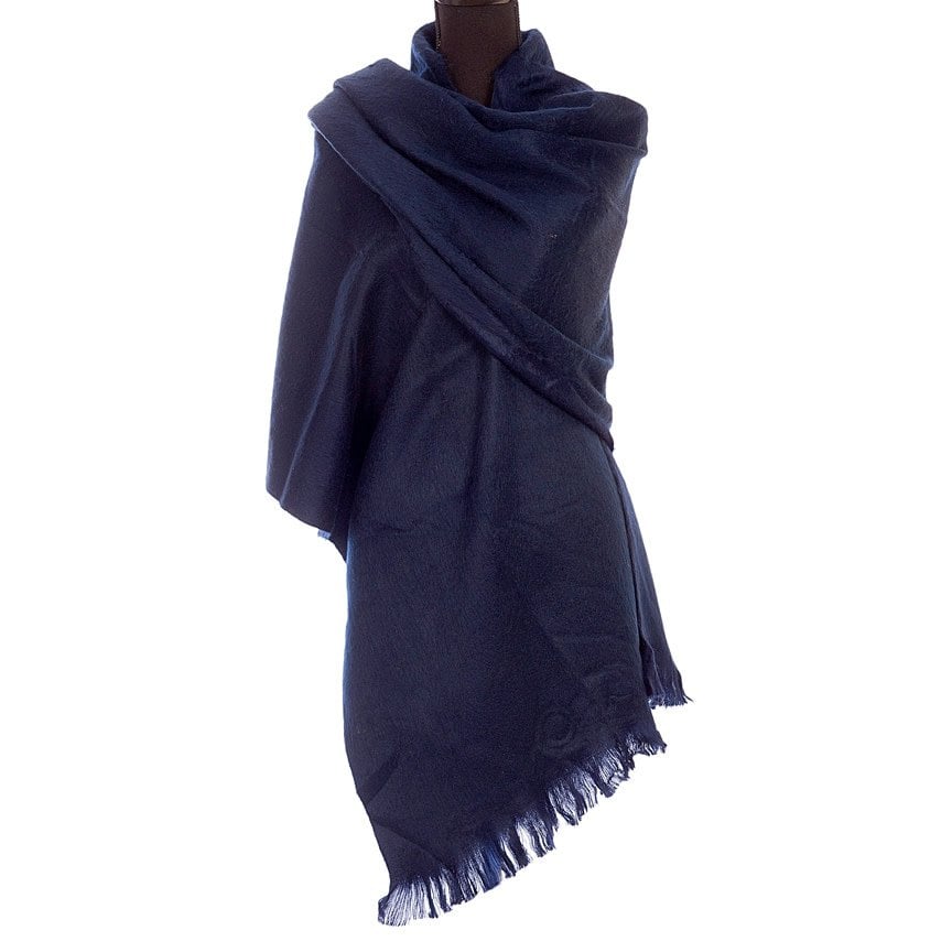 Alpaca Scarf - Navy blue
