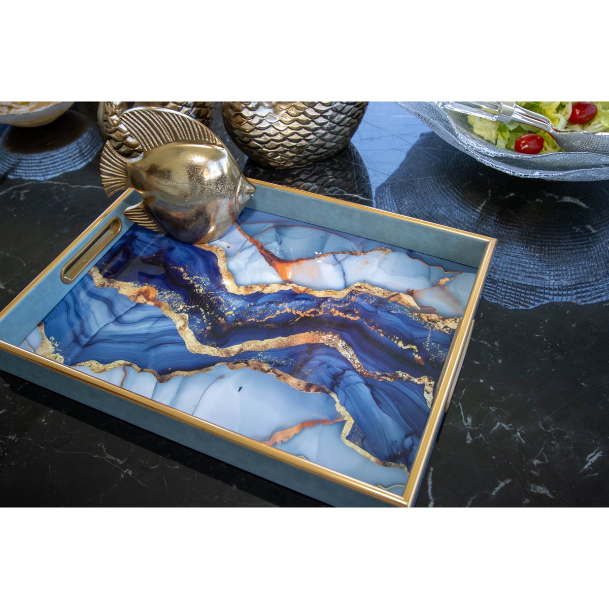 H15cm gold decorative fish