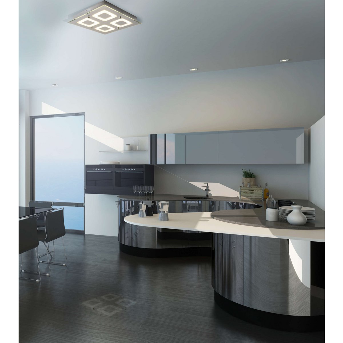 LED-taklampa "Mirror"