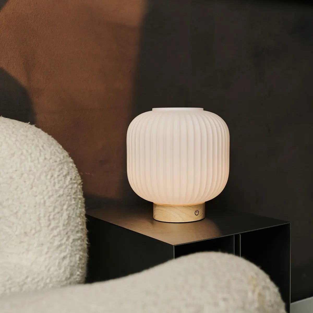 Lyla Light Brown Unique Rechargeable Lamp