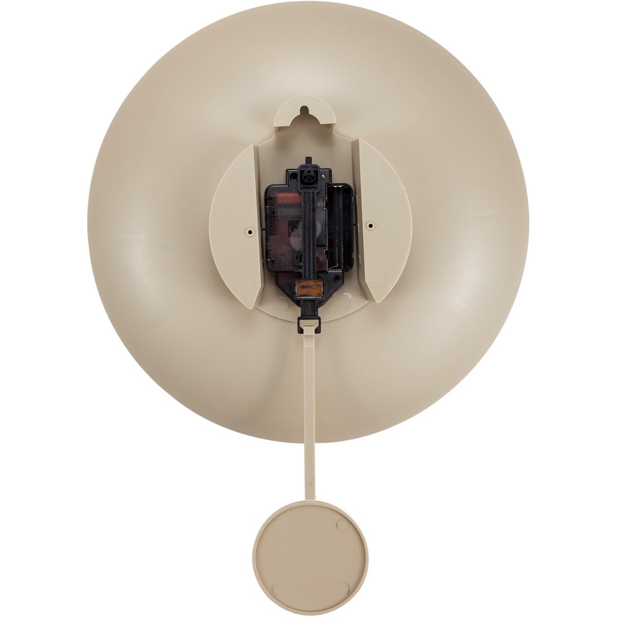 Wall clock - 30 cm - Plastic - 'Bowl'