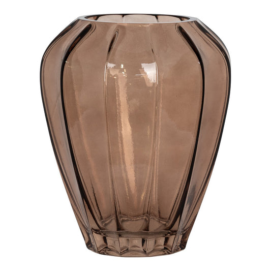 Vase - Brown, Glass, Ø22x29 cm