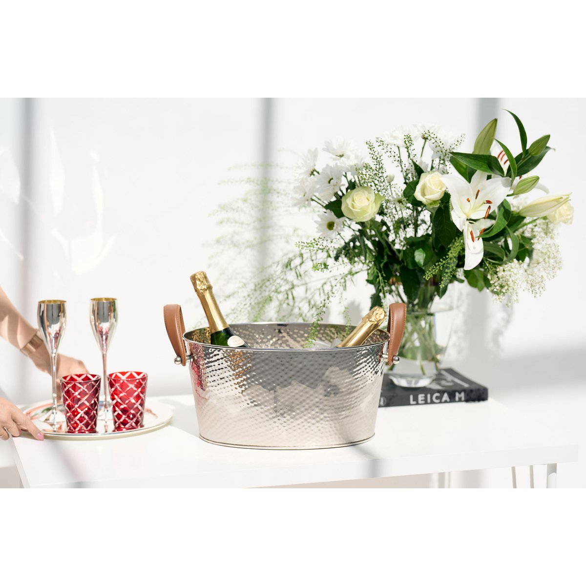 EDZARD set of 6 crystal glasses Dio, red, hand-cut glass, height 10 cm, capacity 0.23 liters