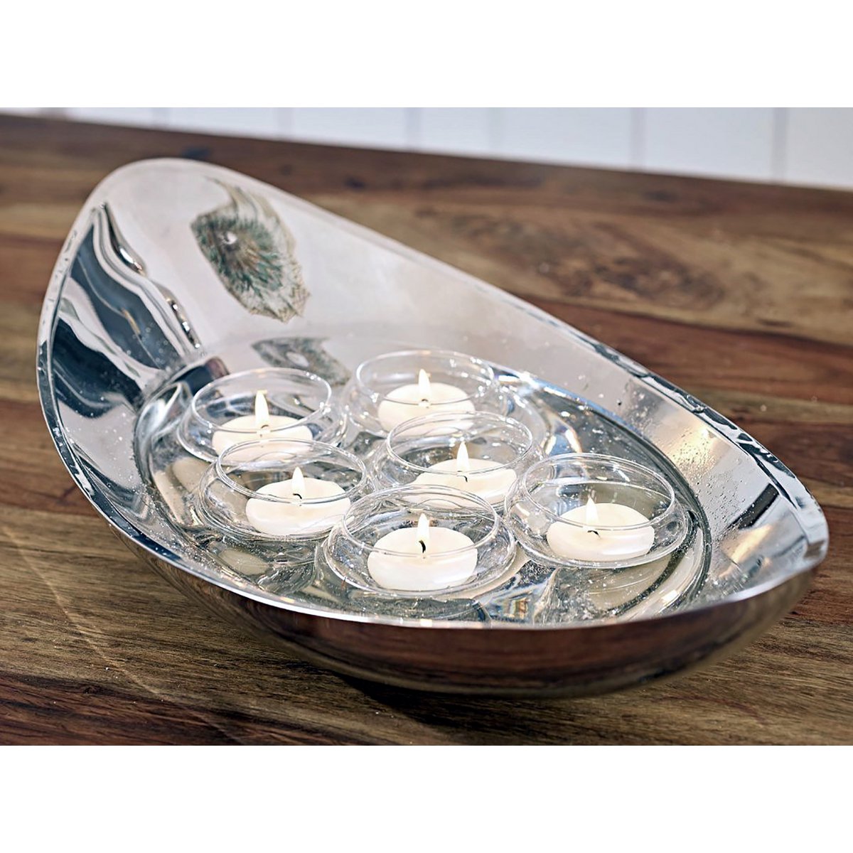 EDZARD bowl decorative bowl Halifax, high-grade steel mirror polished, length 55 cm