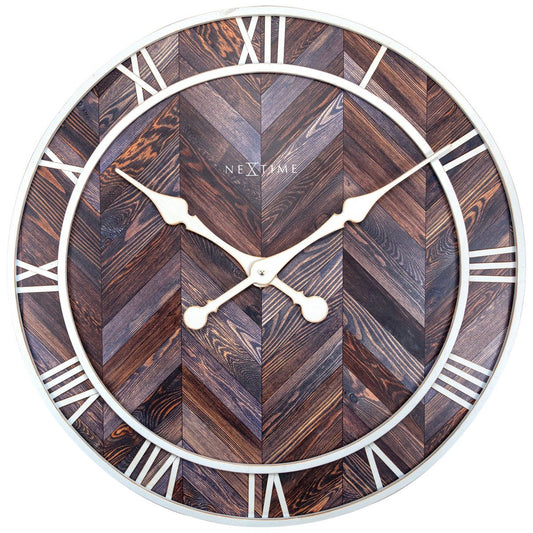 Wall clock - 58 cm - Wood/Metal - 'Roman Vintage'