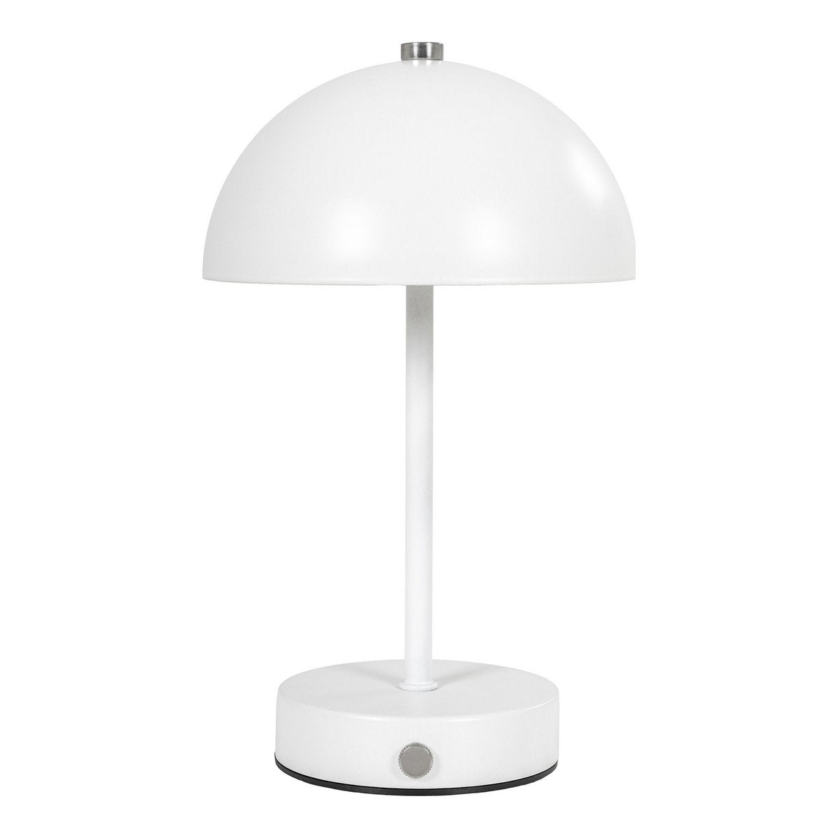 Holt LED Table Lamp - White, Metal, Rechargeable