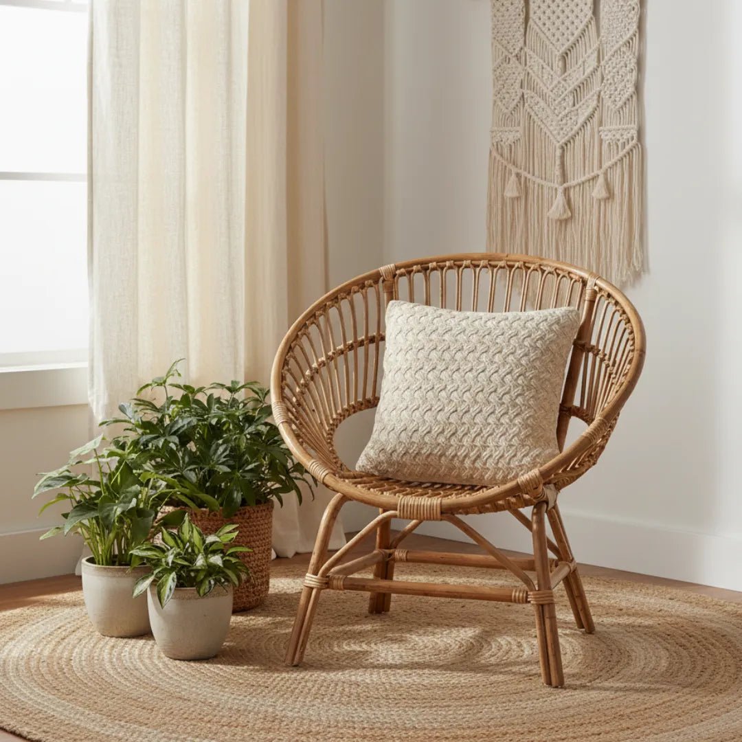 Natural Beige – Cushion Cover / Kussenhoes – Premium Knitted Texture – 45×45 cm – Urbane Hide