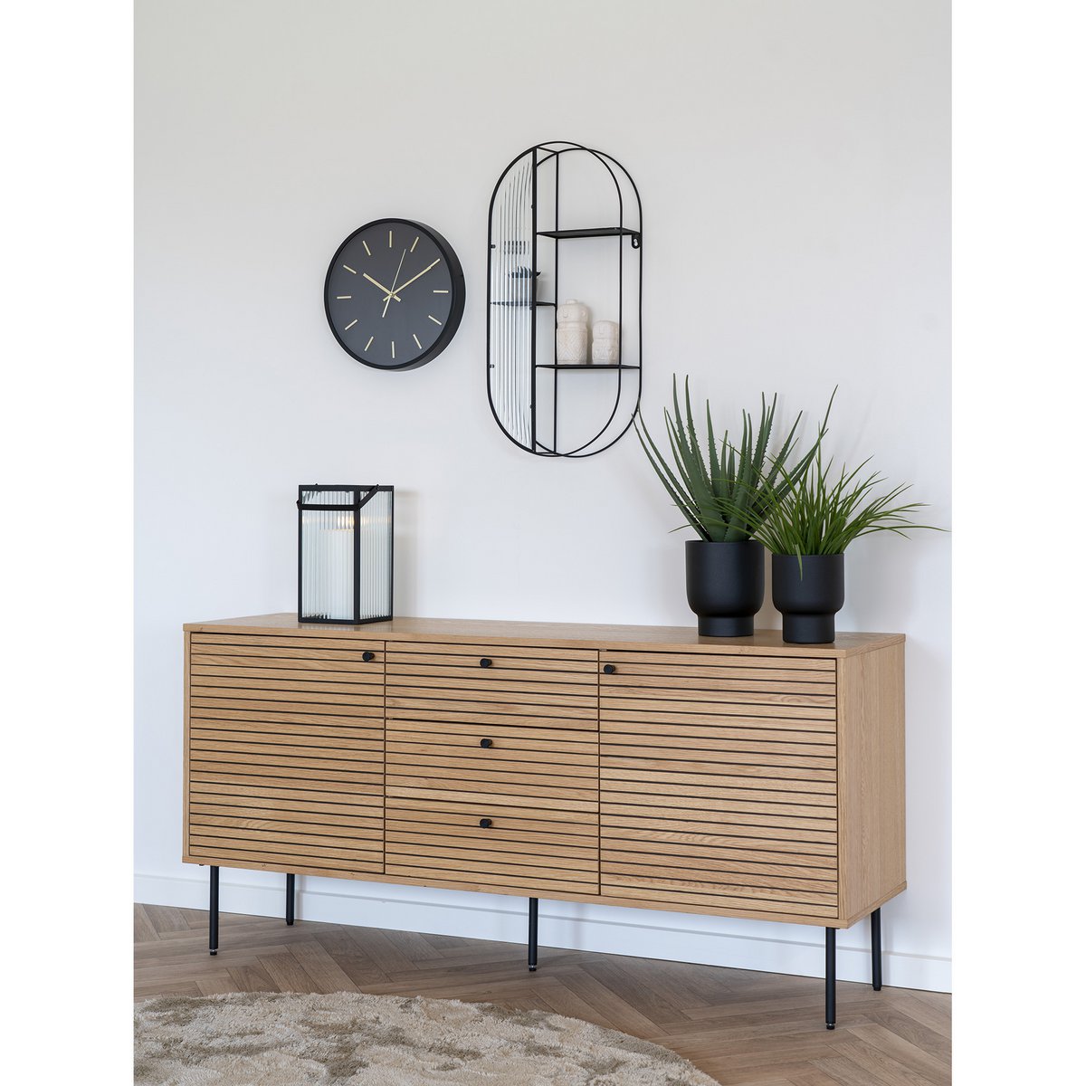 Kensington Wall Clock - Wall Clock, black, silent movement, round, ø35 cm