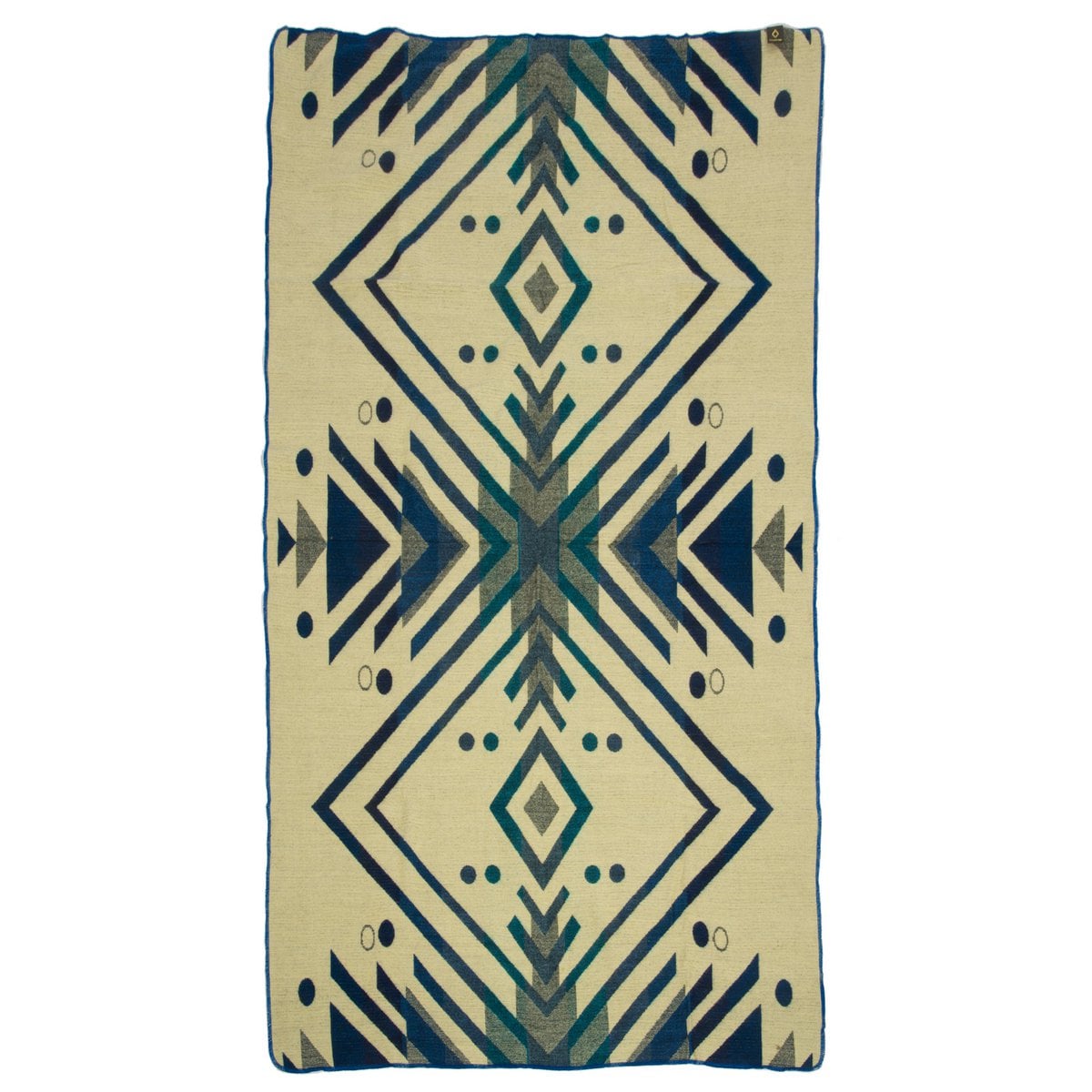 Ecuadorian alpaca mini blanket | native blanket | Mini Imbabura Blue