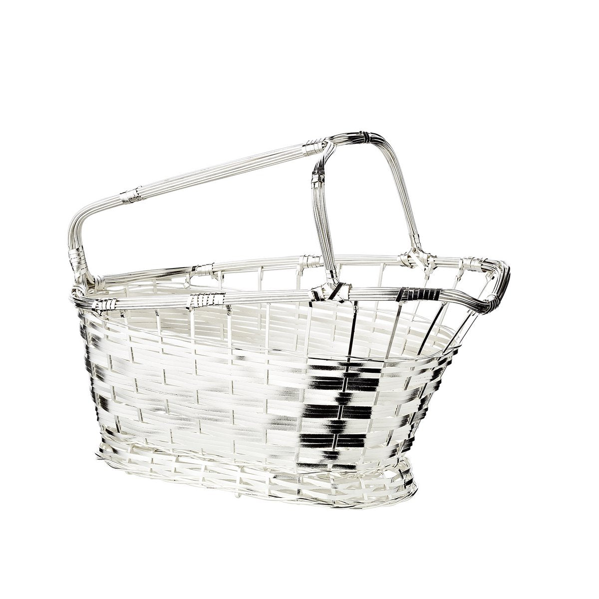 EDZARD wine basket, red wine basket, silver-plated, tarnish-resistant, length 24 cm