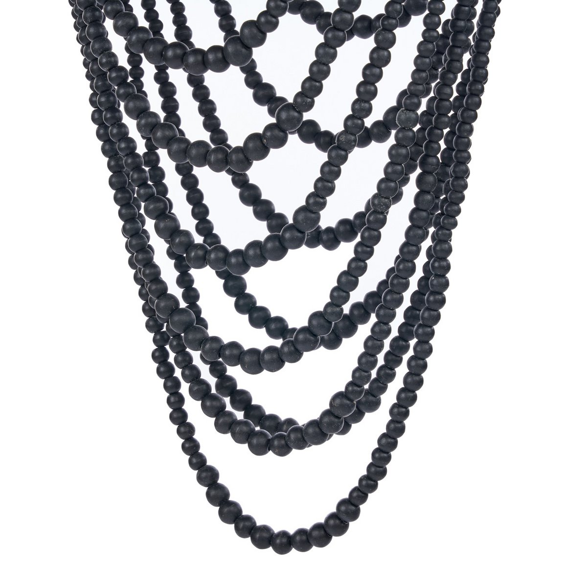 The Wooden Bead Chandelier - Black - L