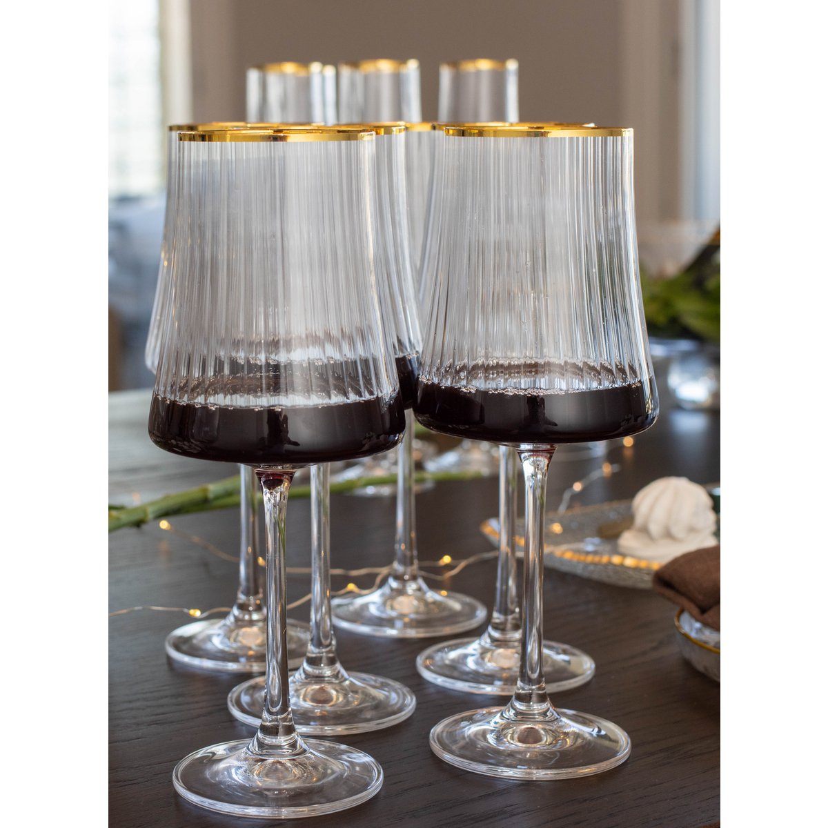 360ml gilded edge wine - Lot of 6