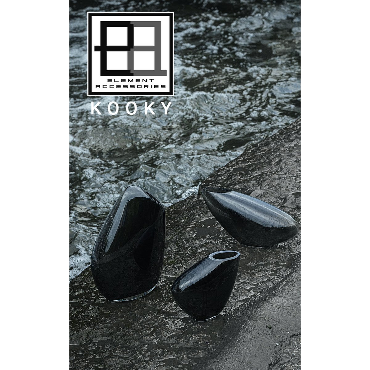 Innovative design vase, pebble-like organic shape, KOOKY21GR