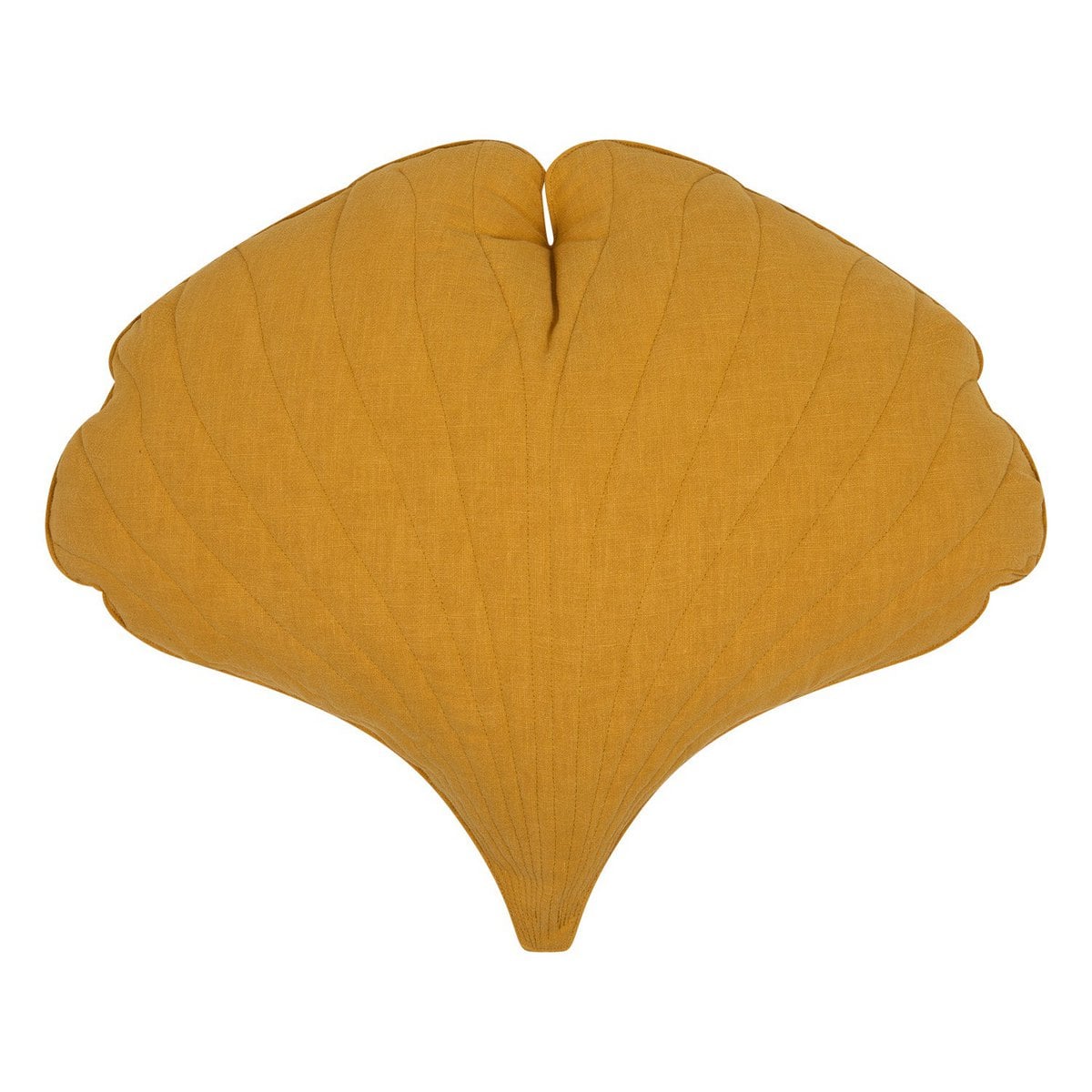 “Mango” Linen Ginkgo Leaf Pillow
