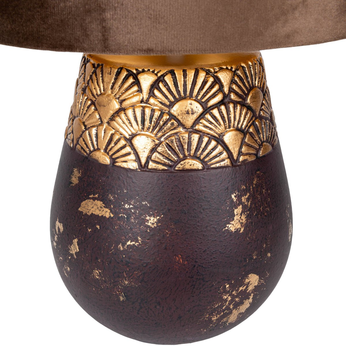 Keramikbordslampa "Bronco", bordslampa, keramik, beige/grå, med E14-sockel, för matsal, vardagsrum, hall eller kontor, 39 cm hög