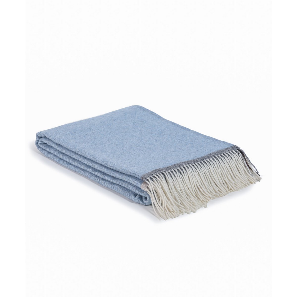 Merino/cashmere Throw Blanket MILANO - blue