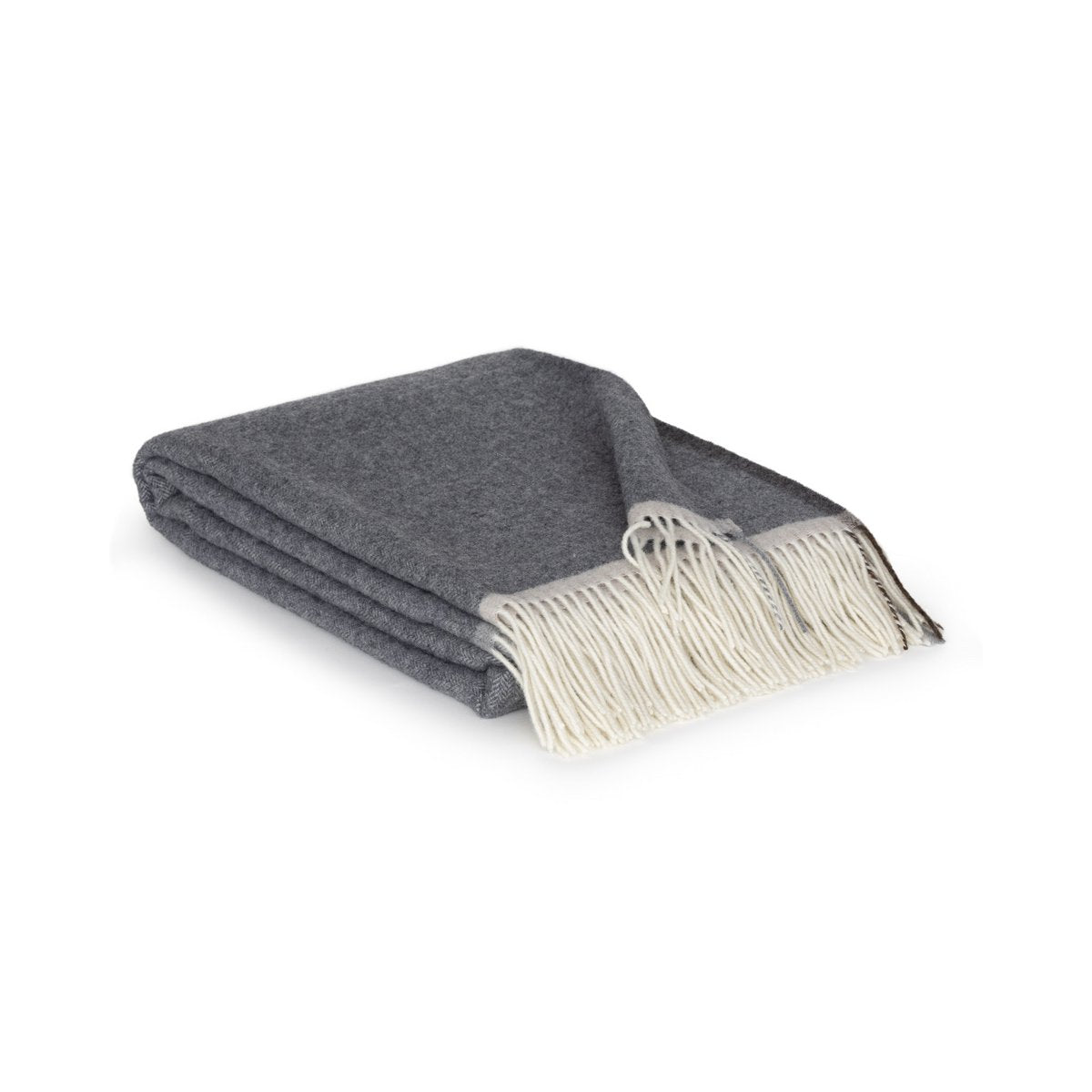 Merino/cashmere Throw Blanket MILANO Grigio Orlo