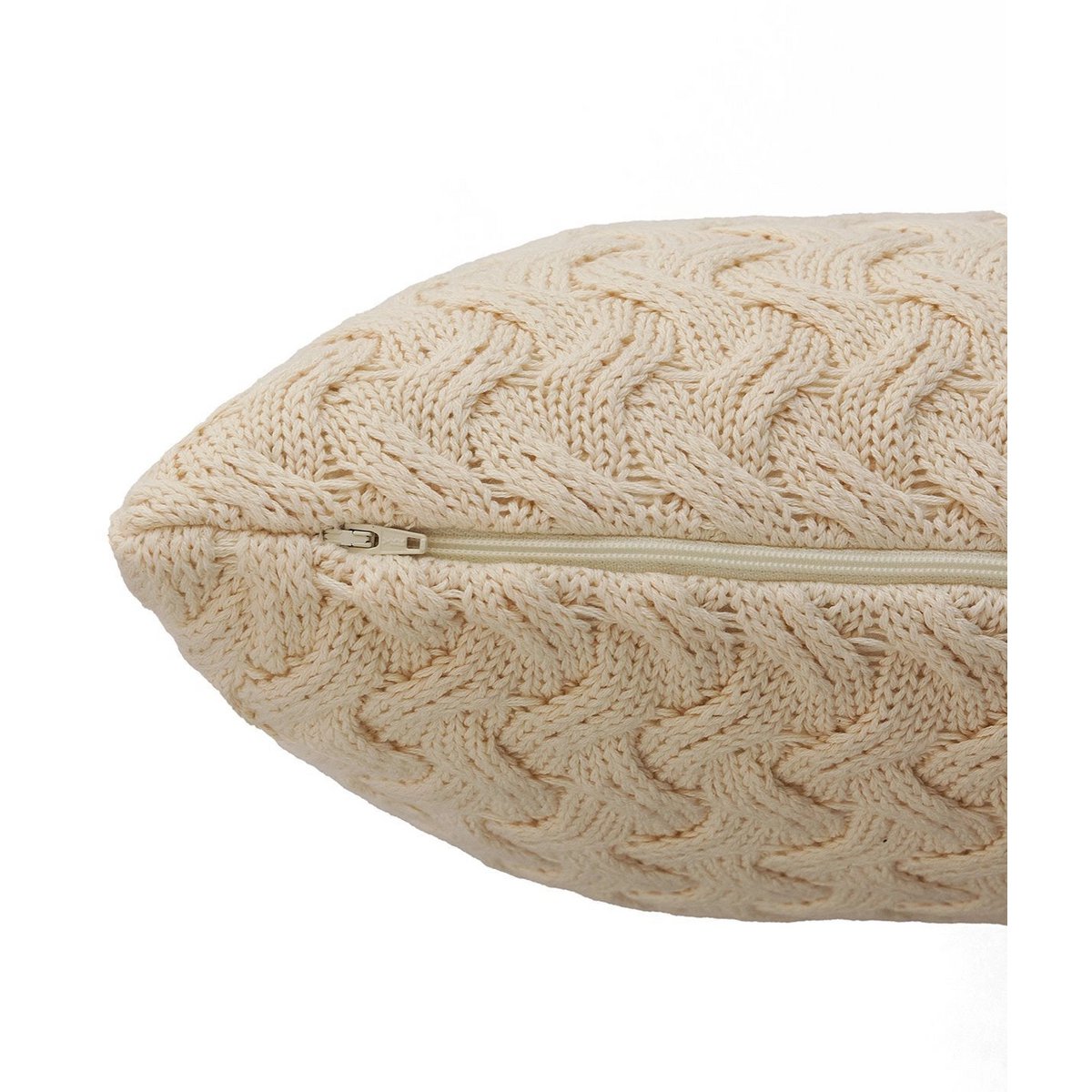 Natural Beige – Cushion Cover / Kussenhoes – Premium Knitted Texture – 45×45 cm – Urbane Hide