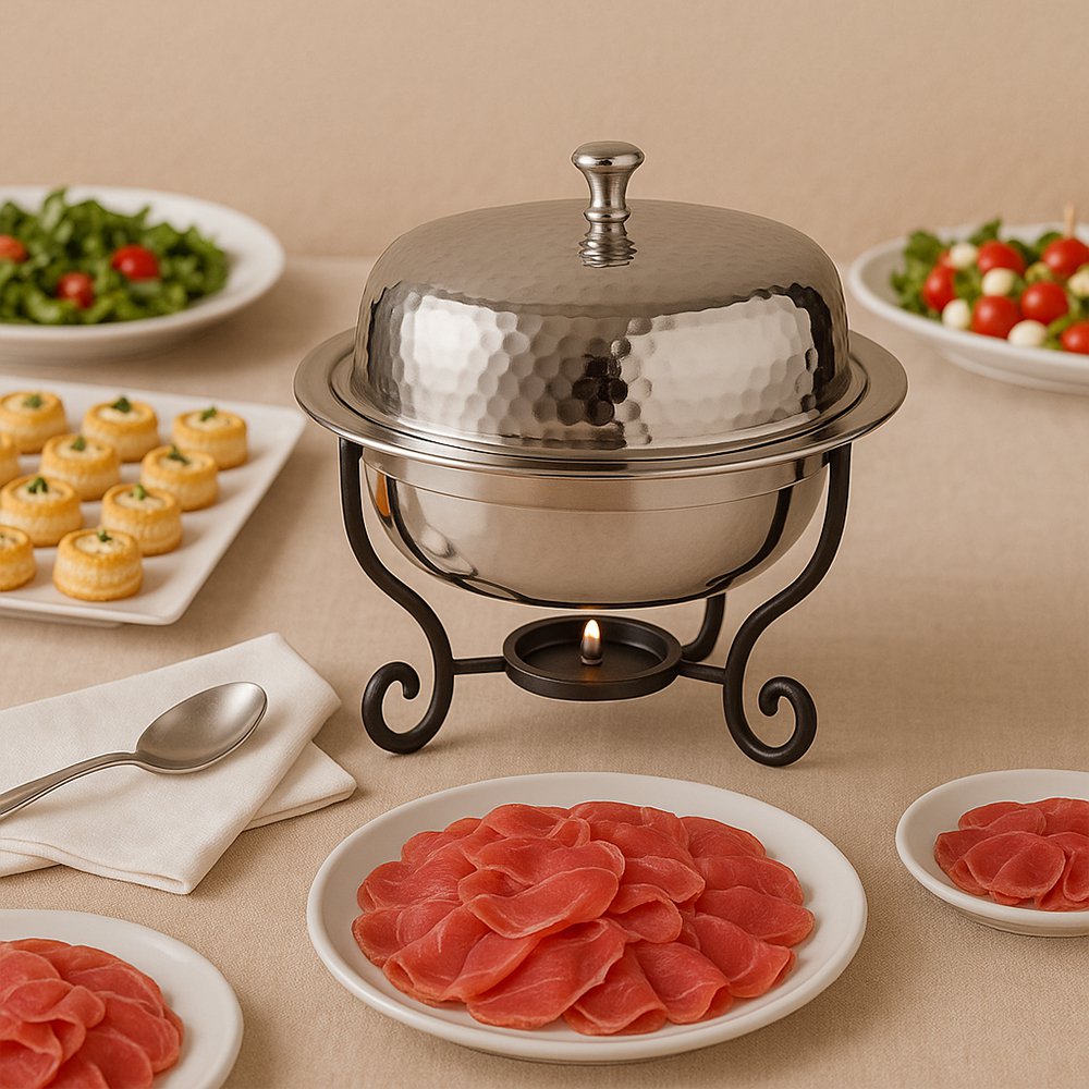 Chafing Round Dish hammered 1l
