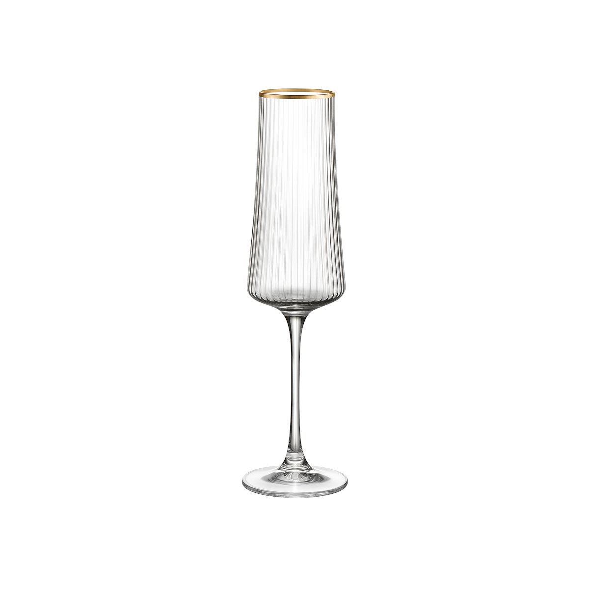 Champagneglas med guldkant 210 ml - Förpackning med 6