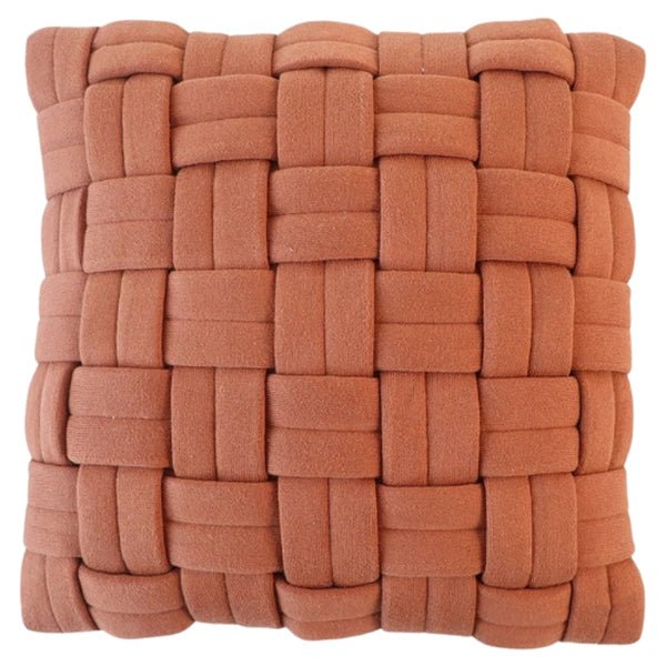 Orange – Cushion Cover / Kussenhoes – Braided Fabric – 45×45 cm – Urbane Hide