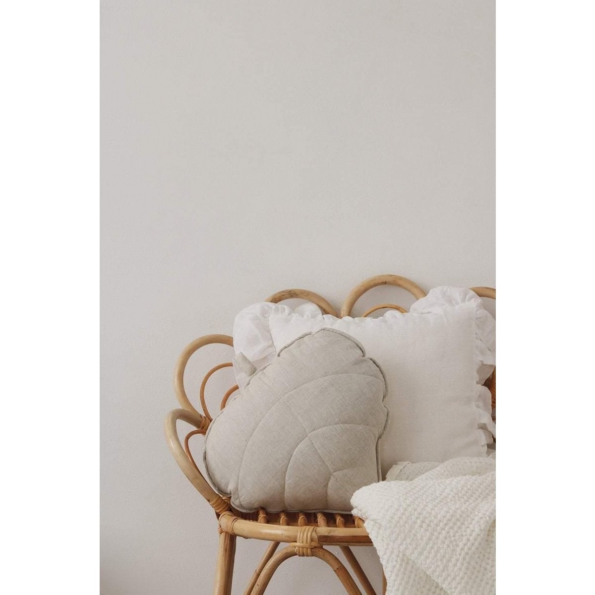 “Sand” Linen Leaf Pillow