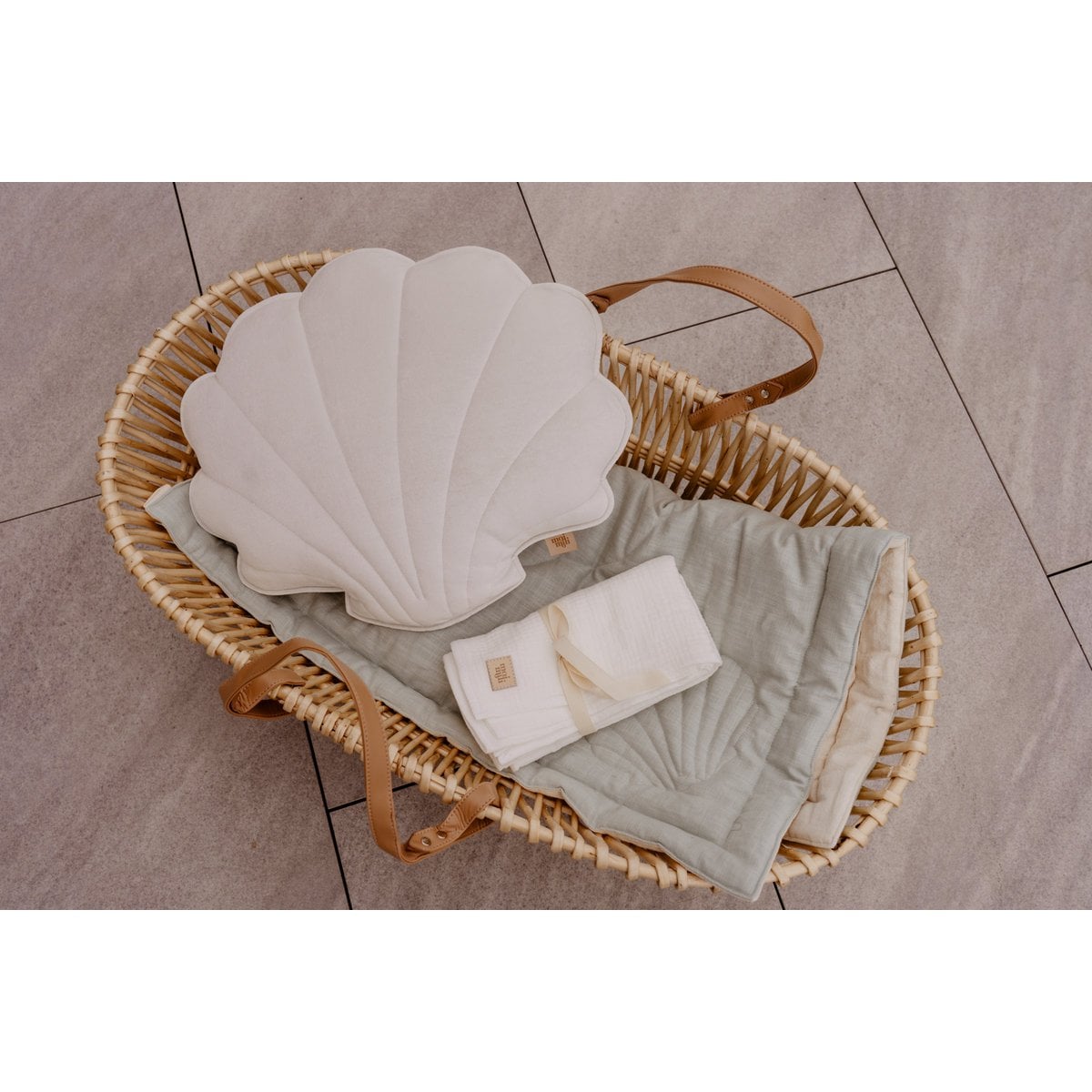Soft Velvet Shell Cushion “White”