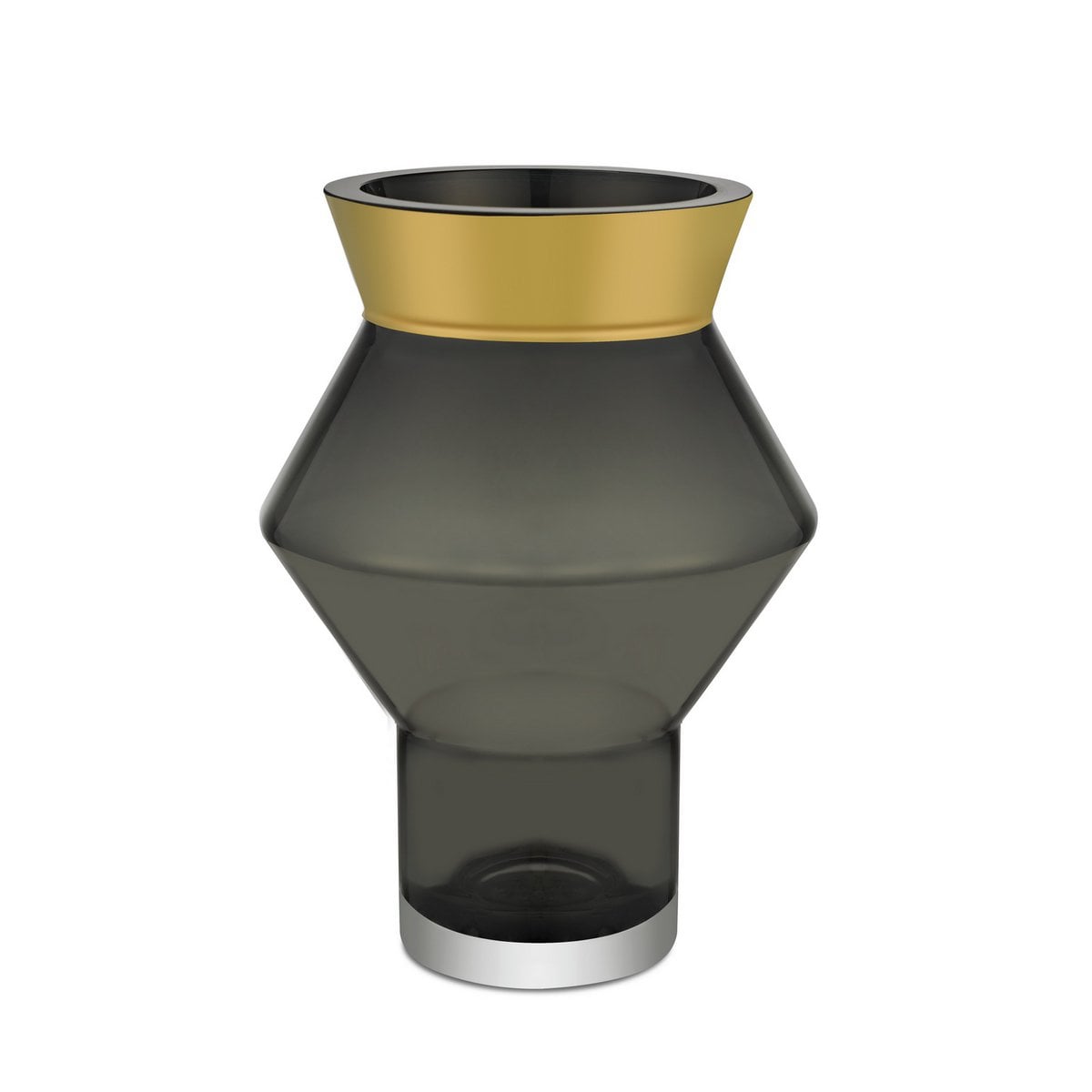 classy glass vase with 24k gold edge, CUZCO