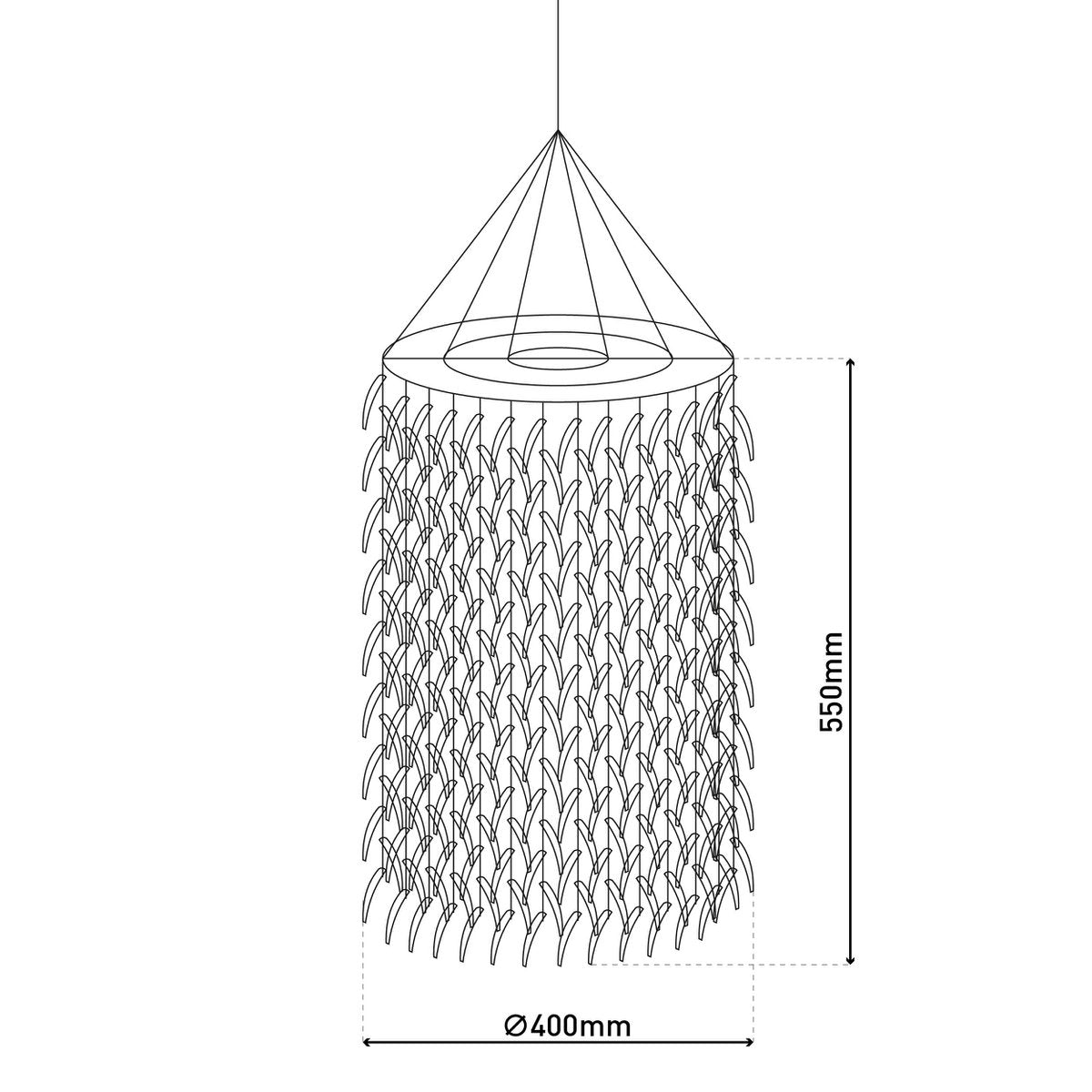 Pendellampa "coconut" Ø 40 cm, tillverkad av trä och kokosnötsskal, beige/brun, E27-sockel, belysning för vardagsrum, matsal eller vinterträdgård.