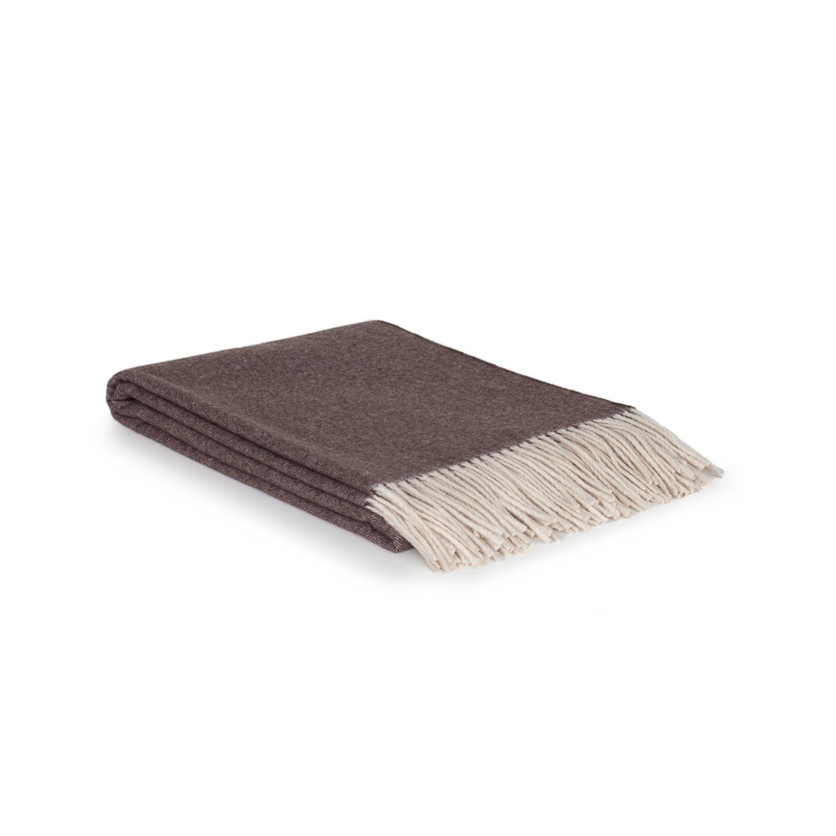 Merino/cashmere Throw Blanket TIBET brown