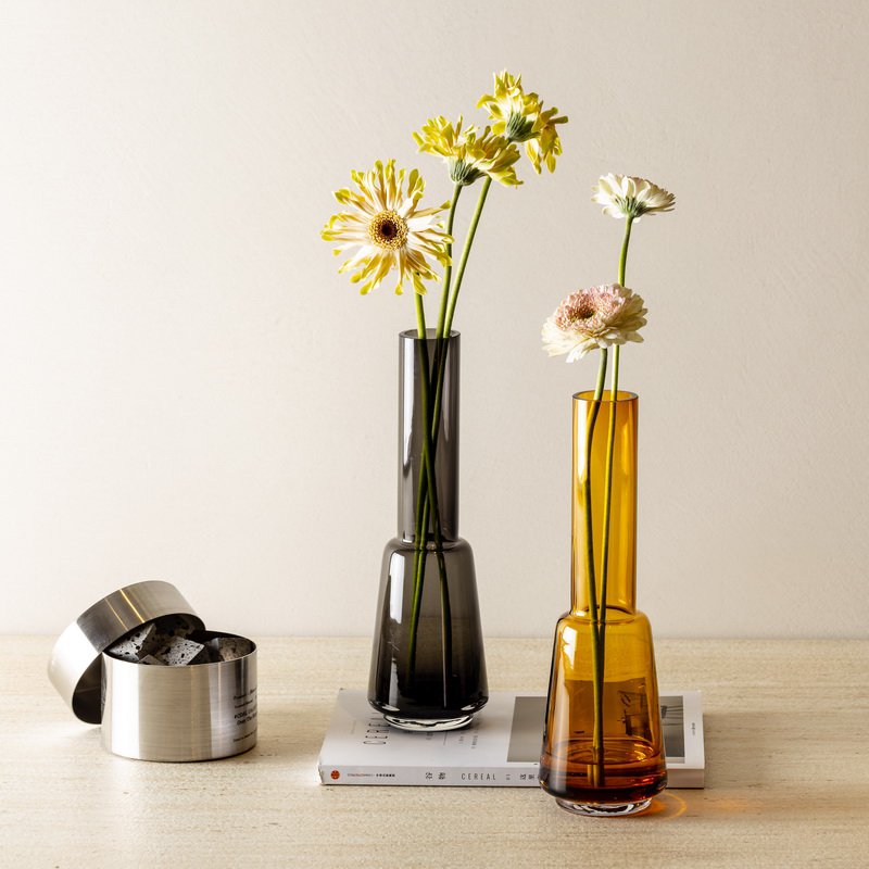 Modern retro design large vase, deep gray color, TYLER14 GRey